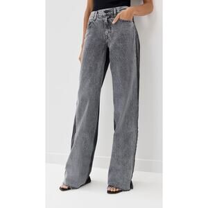 SLVRLAKE Re-work Mica Panelled Jean in Lunar Eclipse Black 29